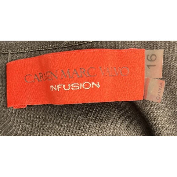 Carmen Marc Valvo Gown 16 NWT Black White Off Shoulder Formal Dress Evening Gala - Picture 8 of 8